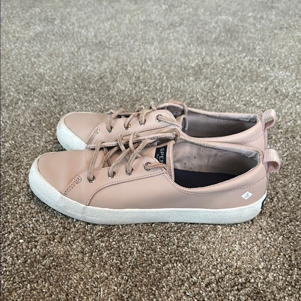 Sperry Pink Sneakers with Canvas Upper and Rubber Sole